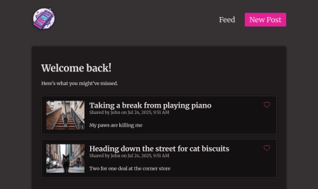 NextJS Microblog App Data mutation demo